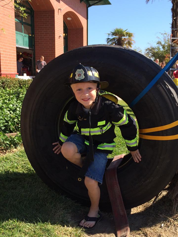 Kids Firefighter Challenge at Pancake Breakfast